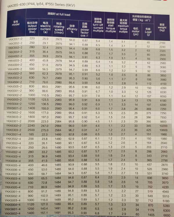 Y、YKS、YKK系列6KV中型高壓三相異步電動機(jī)